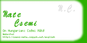 mate csemi business card