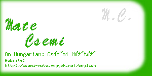 mate csemi business card